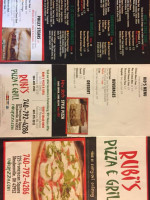Rubi's Pizza Grill menu