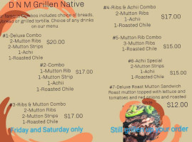 D N M Grillen Native menu