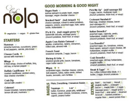 Cafe Nola menu