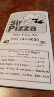 Sir Pizza Of Siler City menu