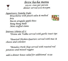 Eagles Nest At Dinsmore Golf Course menu