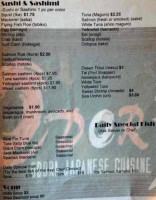 Odori Japanese Cuisine menu