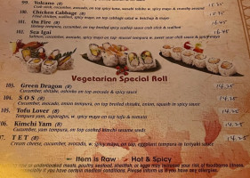 I M Sushi menu
