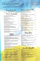 The Historic Downtowner menu