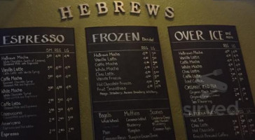 Hebrews Coffee Company menu