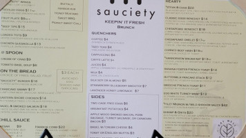 Sauciety An American Grill menu