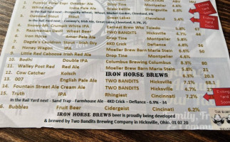 Iron Horse Brews menu