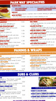 Parkway Deli & Restaurant menu