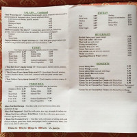 Thai Basil Restaurant Bar menu