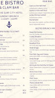 Surf City Restaurant Bar menu