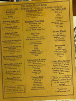 The Butler House Bistro menu
