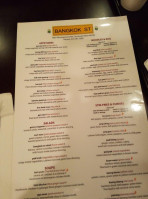 Bangkok Street menu