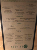 Paladin Bar Grill menu