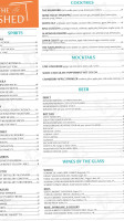 The Shed At Promontory (members Only) menu