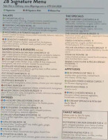 28 Springs menu