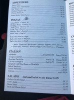 Tony's Pizza menu