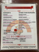 Papa Burgers menu