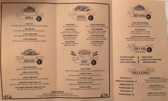 Fulton Thai Restaurant menu
