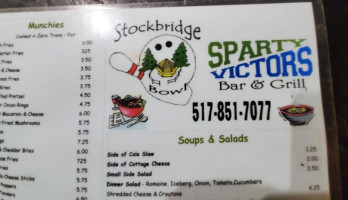 Stockbridge Bowl Sparty Victors Grill food