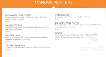 Mango's Grill menu