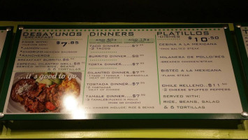 Cilantro Taco Grill menu