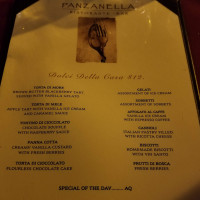Panzanella Ristorante menu
