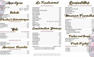 Los Mochis menu