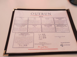 Outrun Brewing Company menu