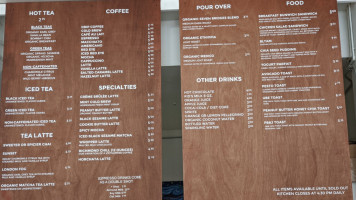 Rise Grind Coffee And Tea menu