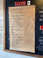 Resident Taqueria menu