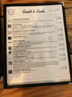 Craft Cork menu