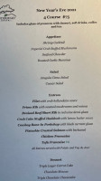 Thunderhead Lodge menu