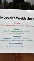 Willie Jewell's -b-q menu