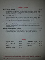 Copperhead Cafe menu
