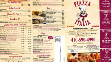 Piazza Italia menu
