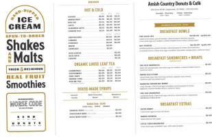 Amish Country Donuts menu
