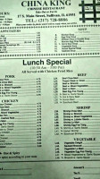 China King menu