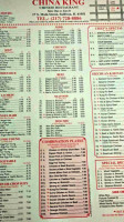 China King menu