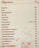 The Orient Bethpage menu
