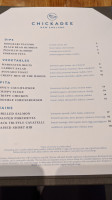 Chickadee menu