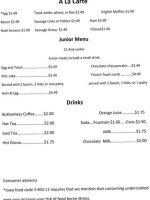 Solon American Legion Post 460 menu