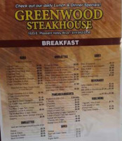 Greenwood Steak House menu