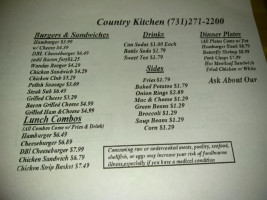 Wanda's Country Kitchen menu