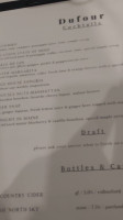 Dufour • Cocktails Provisions menu
