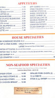 Richard's Boudin Seafood menu