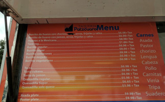 Taqueria Pátzcuaro menu