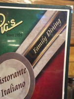 Pia's Ristorante Italiano menu