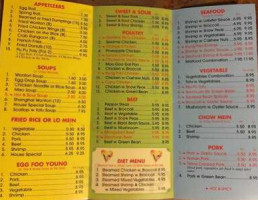 Golden China menu