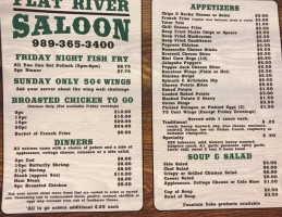 Flat River Saloon menu
