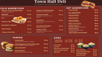 Town Hall Deli menu